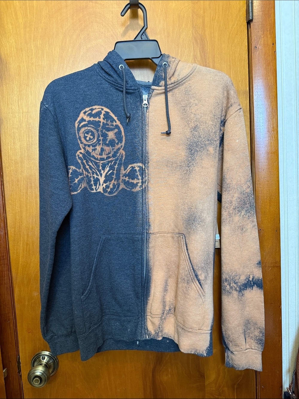 small - custom made hoody zip up